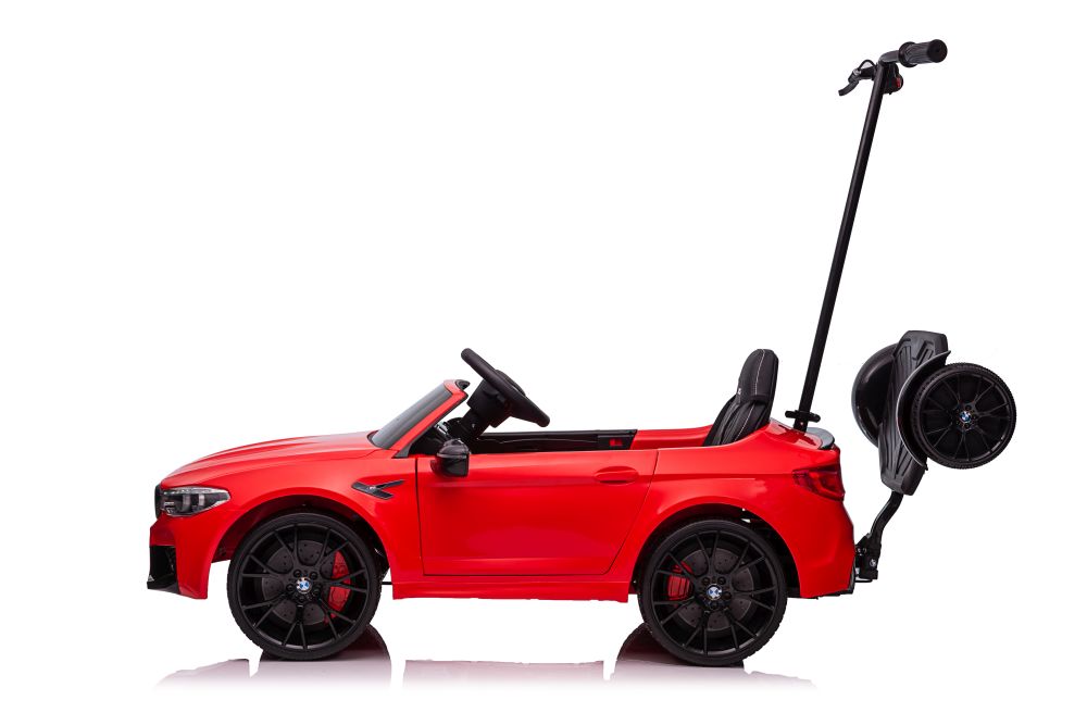 Электромобиль LEANToys BMW M5 Z с подставкой для родителей лакированный 12 В