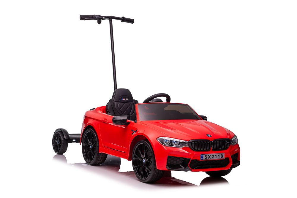 Электромобиль LEANToys BMW M5 Z с подставкой для родителей лакированный 12 В