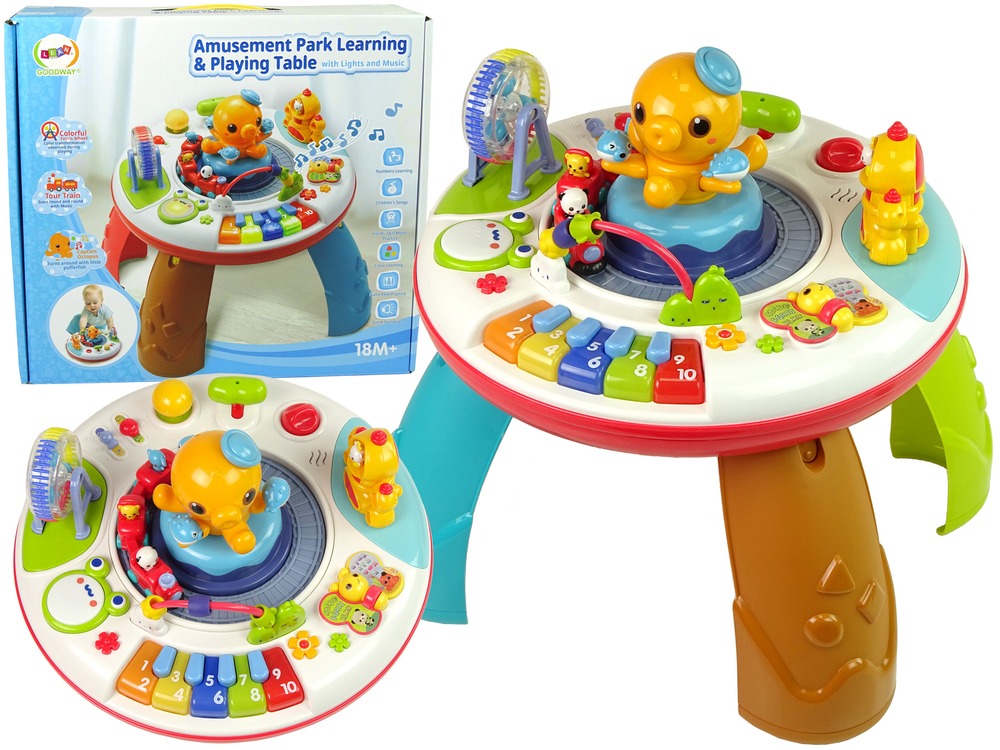 Интерактивный игровой стол-пианино LeanToys Осьминог, 3232 (5904665994696)