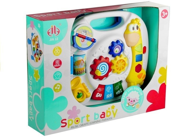 Интерактивный игровой стол-пианино LeanToys Жираф, 771 (5904665996195)