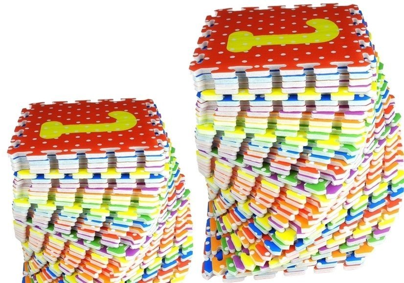 Развивающий игровой коврик-пазл LeanToys EVA Puzzle буквы/цифры 36 шт., 1975 (5905323218758)