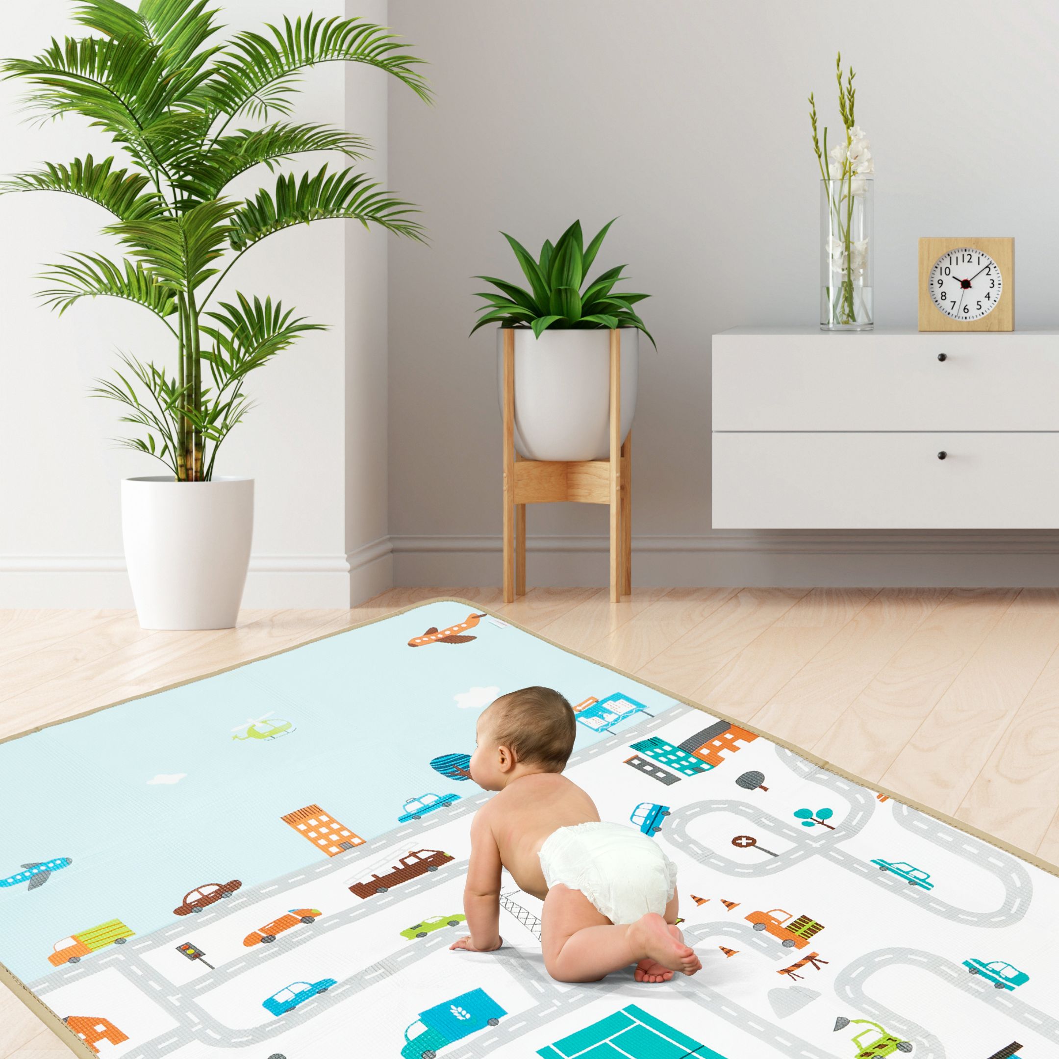 Двухсторонний игровой коврик Mamabrum Сказочная страна/Зимний город MATA PIANKOWA R08