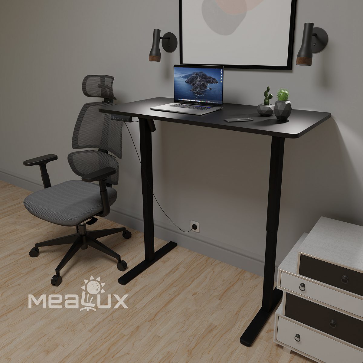 Стол с электро регулировкой высоты Mealux PowerDesk Lite, EVO-201 Lite