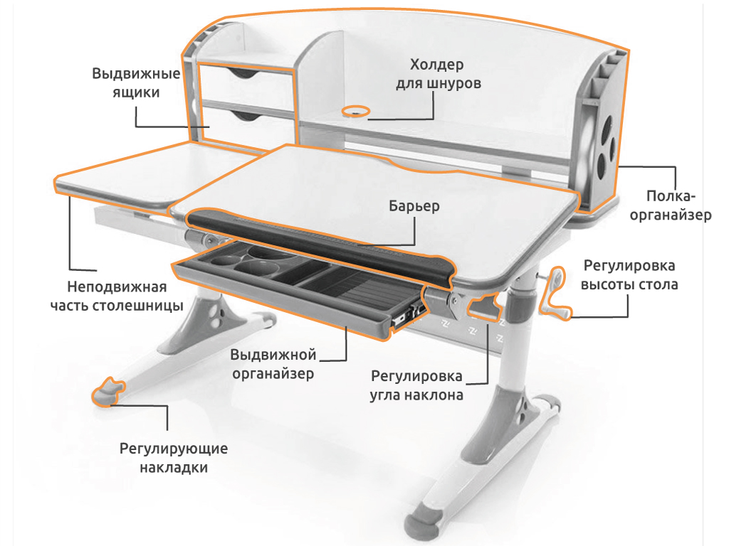 Детский стол Evo-kids Aivengo L  Evo-720