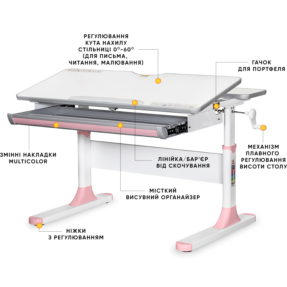 Детский стол Mealux Edmonton Multicolor BD-610