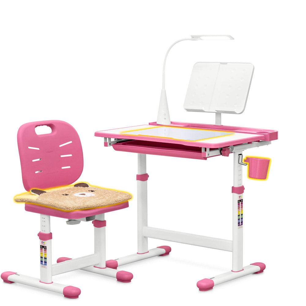 Комплект парта и стул Evo-kids (стол+стул+полка+лампа), Evo-17 Ergo