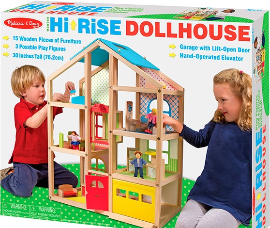 Кукольный домик с подъемником и мебелью Melissa&Doug MD2462