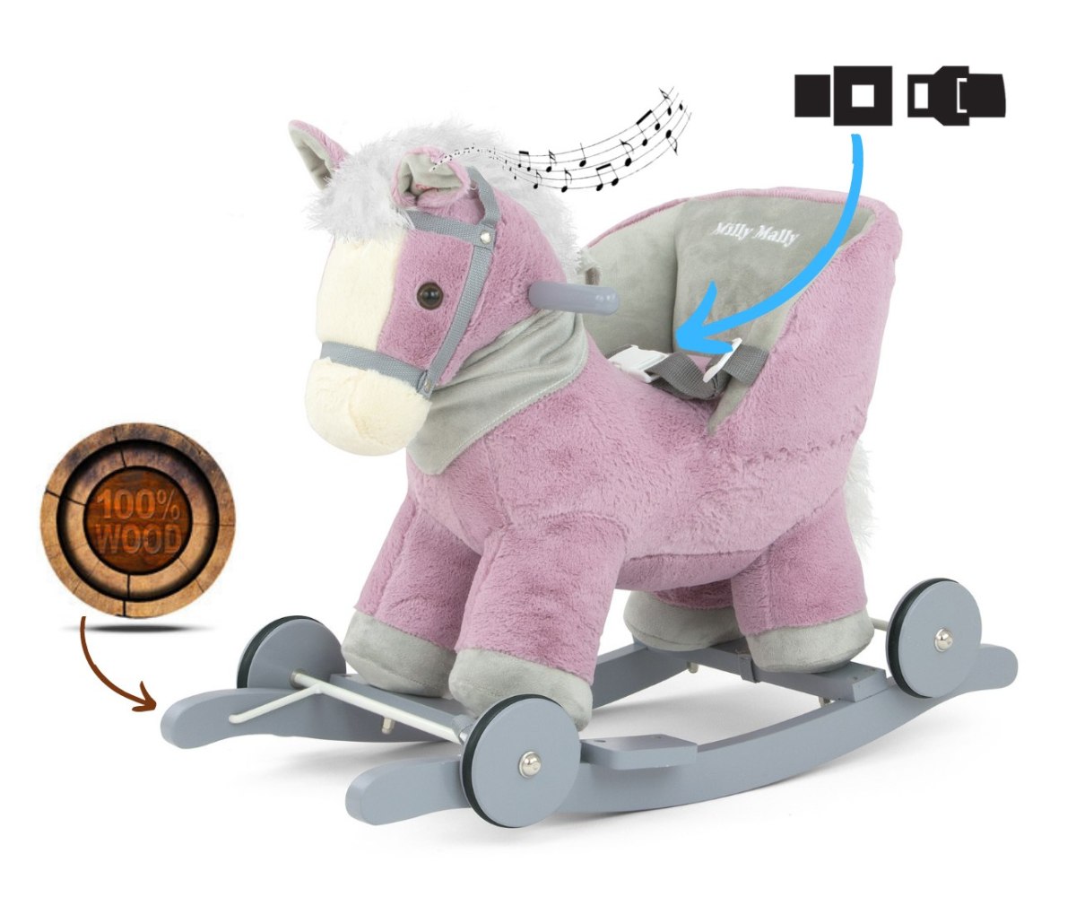 Конь-качалка с колесами Milly Mally Polly