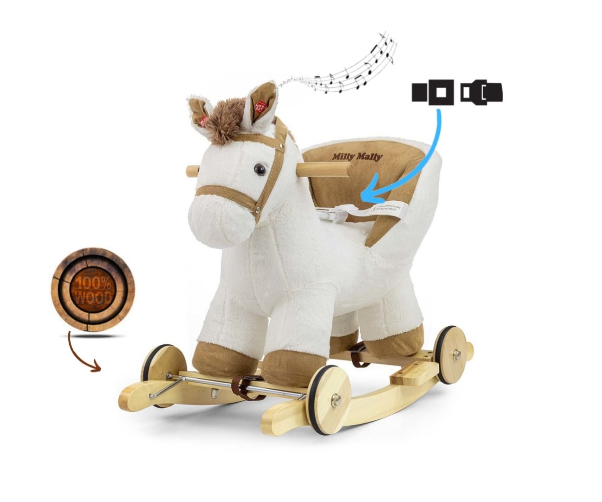 Конь-качалка с колесами Milly Mally Polly