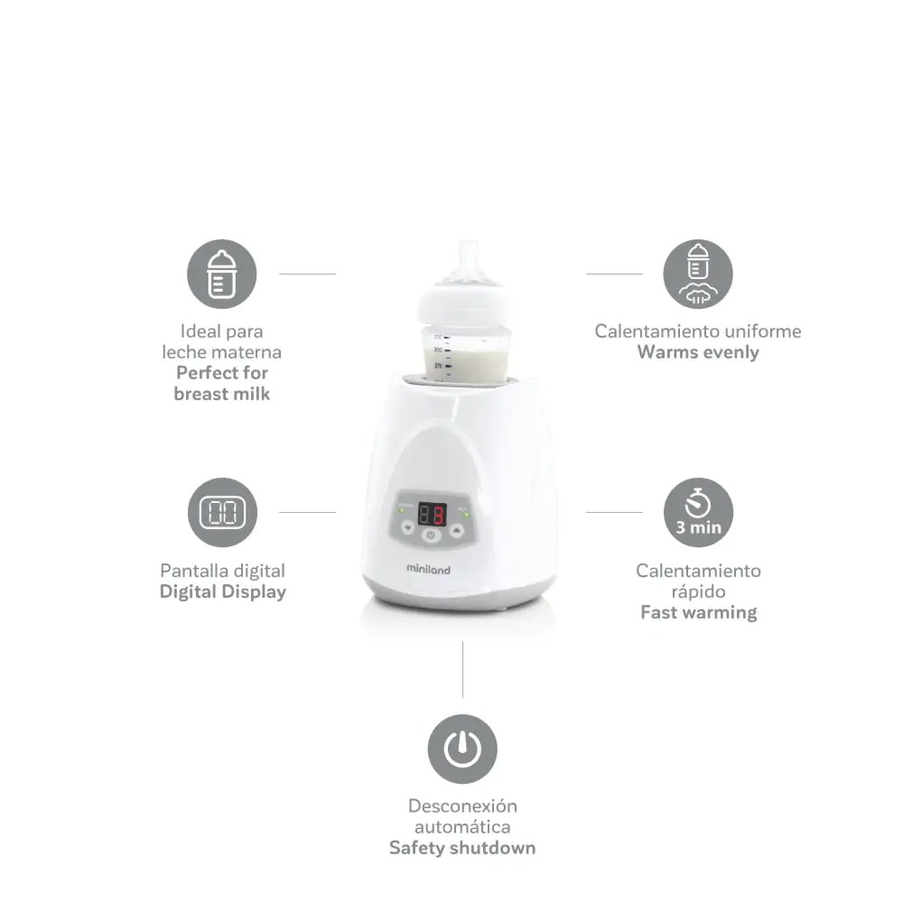 Подогреватель для бутылочек Miniland с дисплеем, ML89204