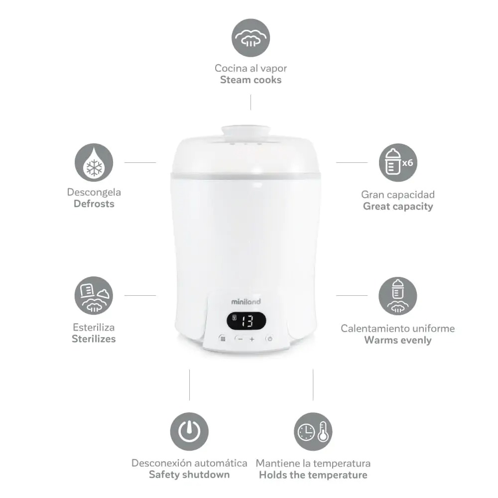 Стерилизатор-подогреватель Miniland 6 в 1, ML89233