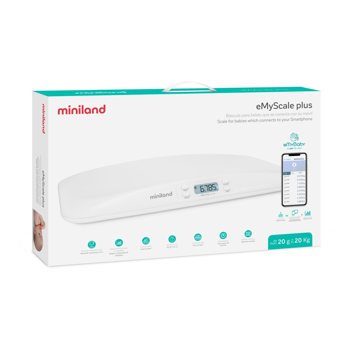 Детские электронные весы Miniland Emyscale Plus, ML89390