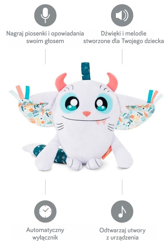 Мягкая развивающая игрушка-талисман Miniland Education поющий Монстр, MLZ75002