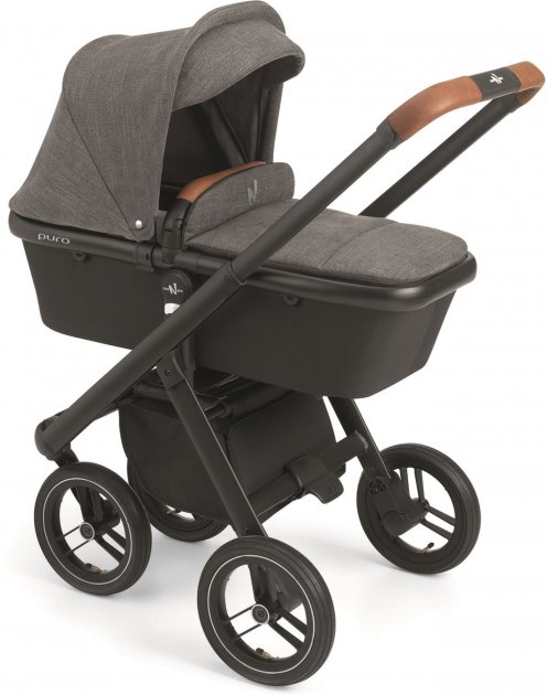 Детская универсальная коляска 2 в 1 Neonato Puro Urban на черном шасси (надувные колеса)