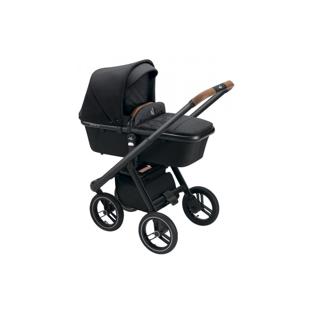 Детская универсальная коляска 2 в 1 Neonato Puro Urban на черном шасси (надувные колеса)