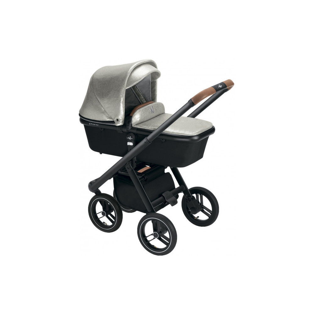 Детская универсальная коляска 2 в 1 Neonato Puro Urban на черном шасси (надувные колеса)