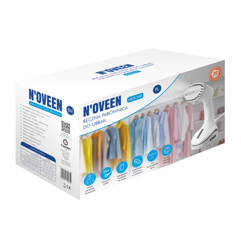 Ручной отпариватель для одежды Noveen HGS340, 4934