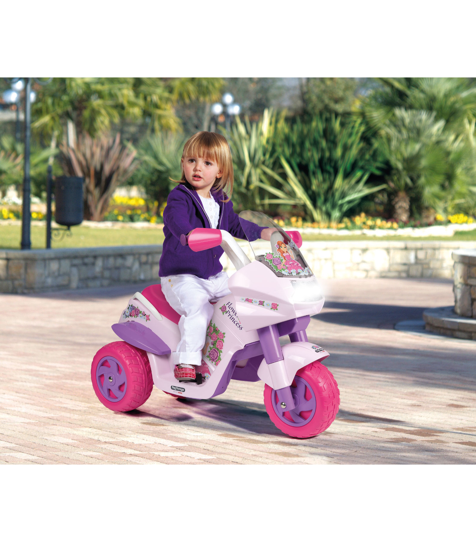 Детский электромотоцикл Peg-perego Flower Princess 6 В, 0923