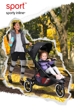 Беговая коляска для погодок и двойни Phil&teds Sport + вкладка