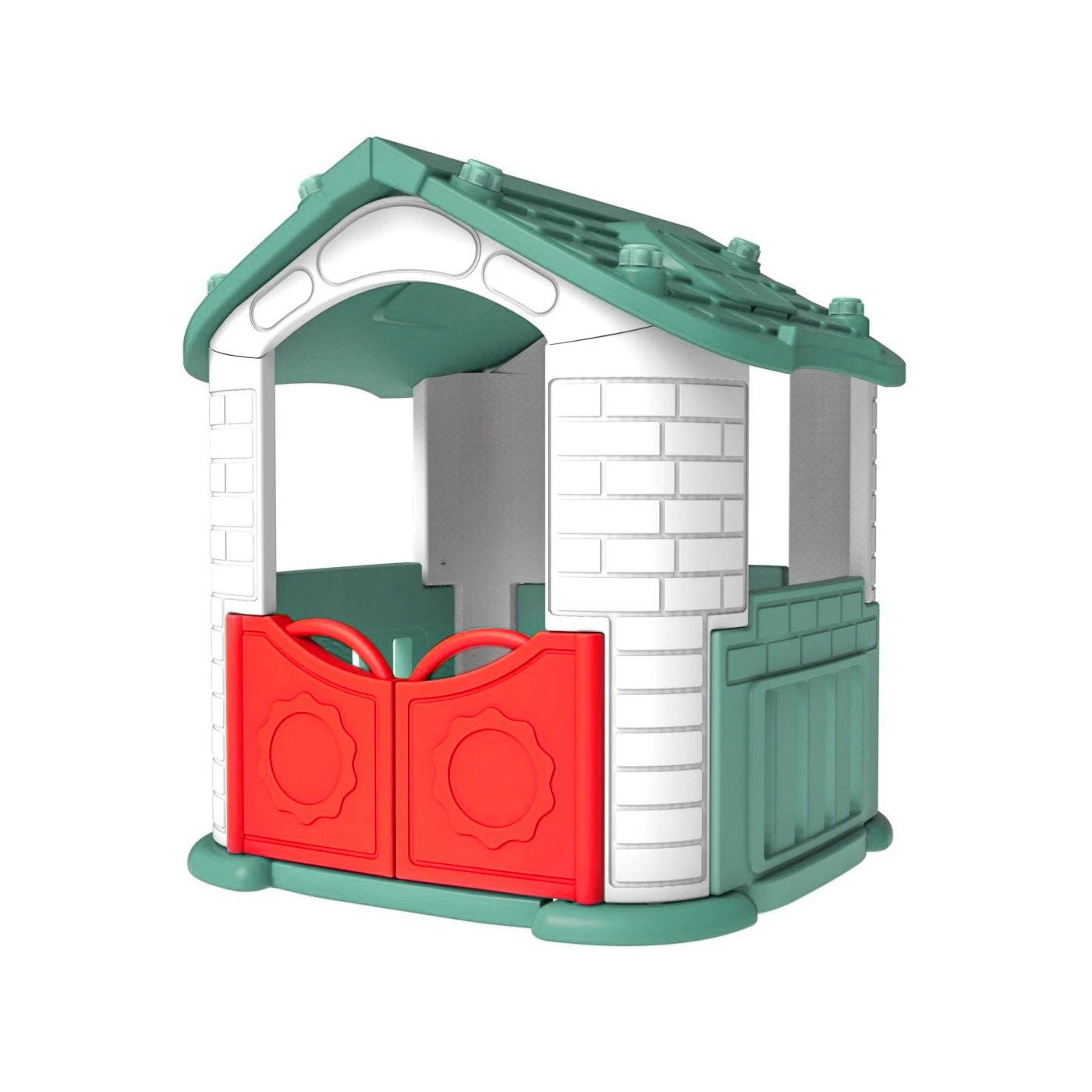 Детский садовый домик Ramiz 3 в 1 с горкой и огороженным садом