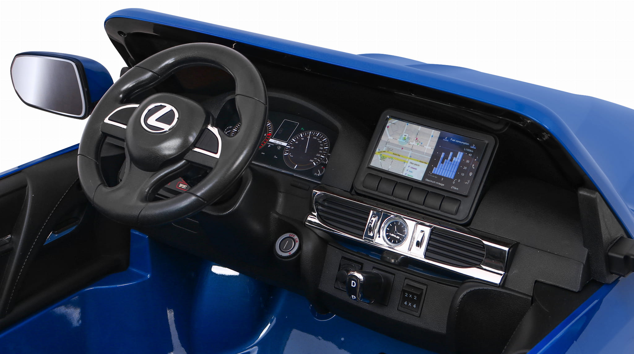 Электромобиль Ramiz Lexus LX570 окрашенный 2x12 В на пульте управления