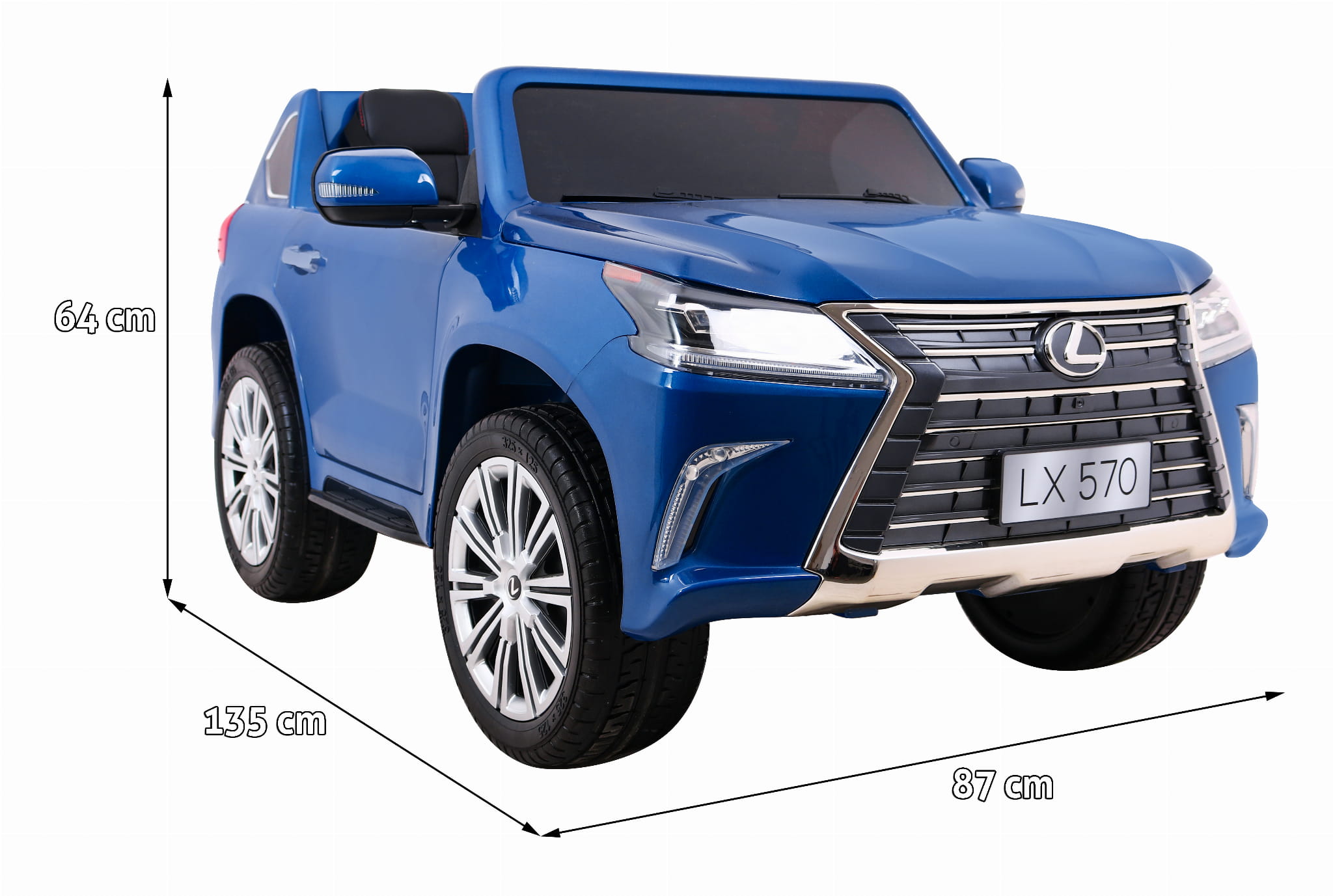 Электромобиль Ramiz Lexus LX570 окрашенный 2x12 В на пульте управления