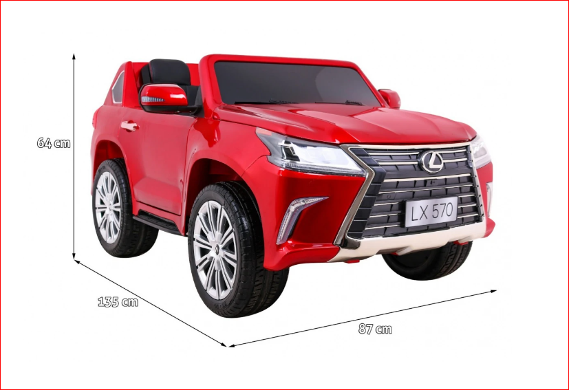 Электромобиль Ramiz Lexus LX570 окрашенный 2x12 В на пульте управления