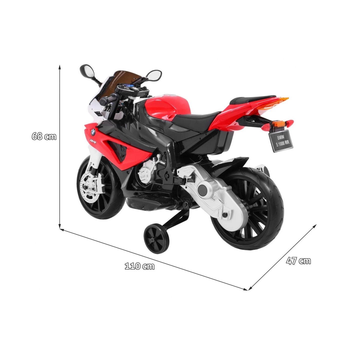 Электромотоцикл со вспомогательными колесами Ramiz S1000 RR 12 В