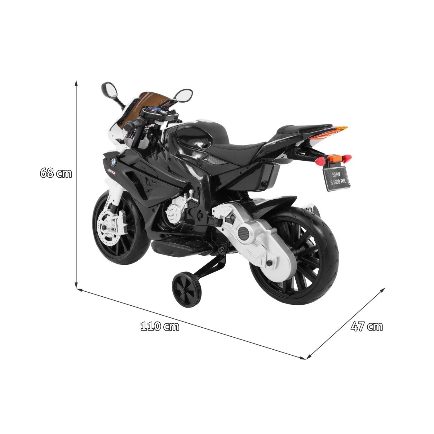 Электромотоцикл со вспомогательными колесами Ramiz S1000 RR 12 В