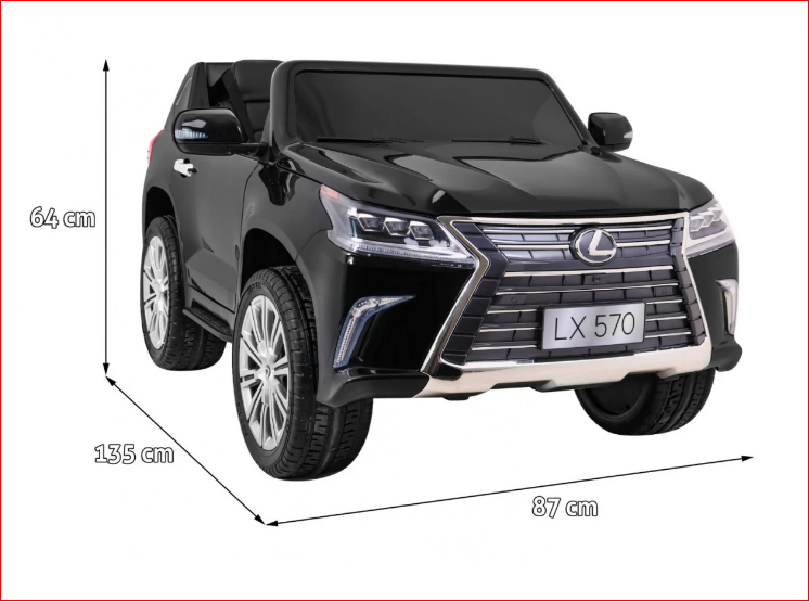 Электромобиль Ramiz Lexus LX570 окрашенный 2x12 В на пульте управления