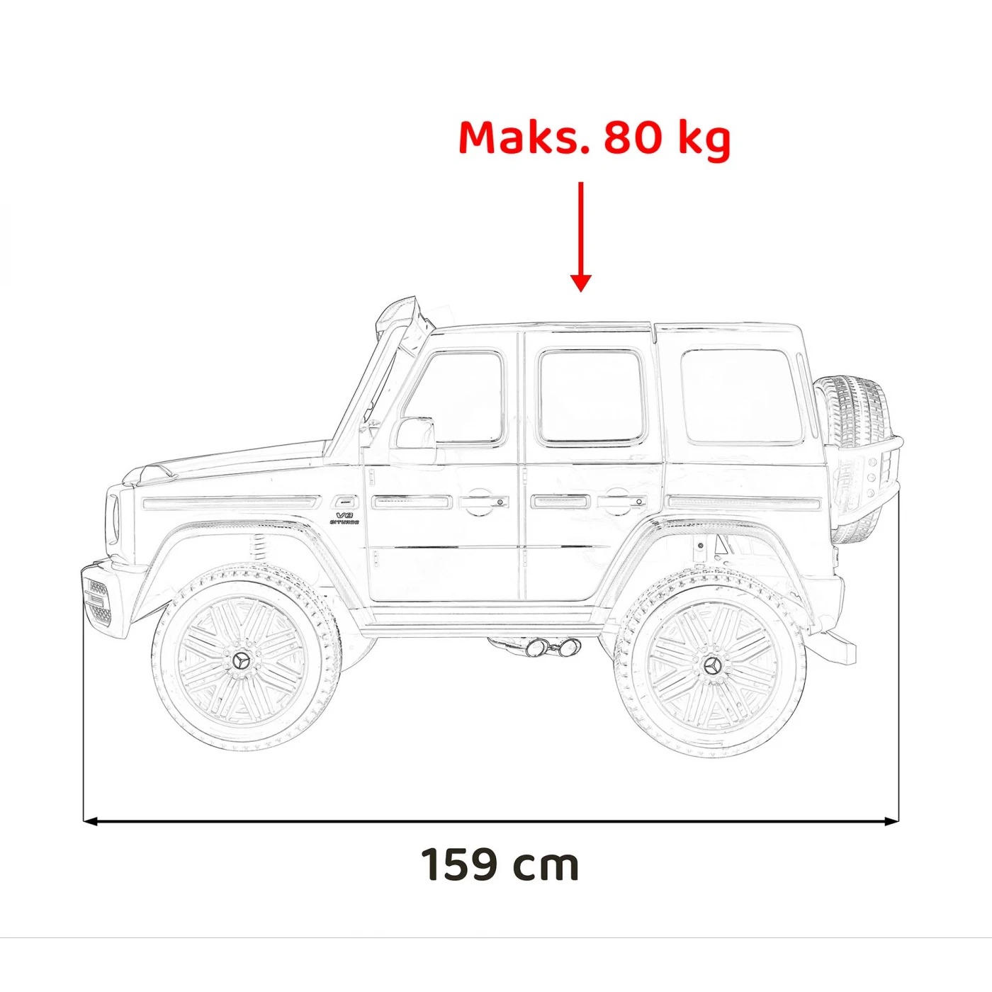 Электромобиль Ramiz Mercedes Benz G63 AMG XXL Strong MP4 24 В