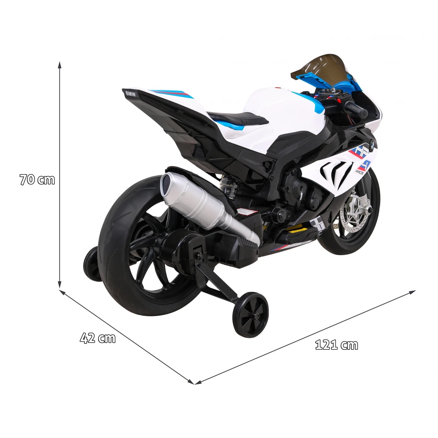 Электромотоцикл со вспомогательными колесами Ramiz HP4 12 В