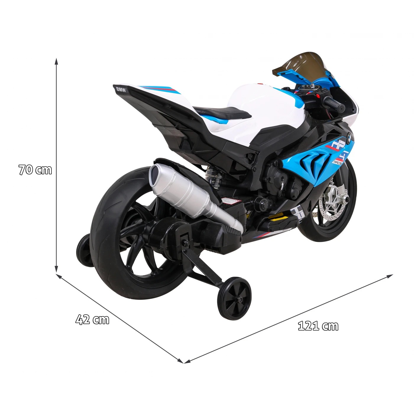 Электромотоцикл со вспомогательными колесами Ramiz HP4 12 В