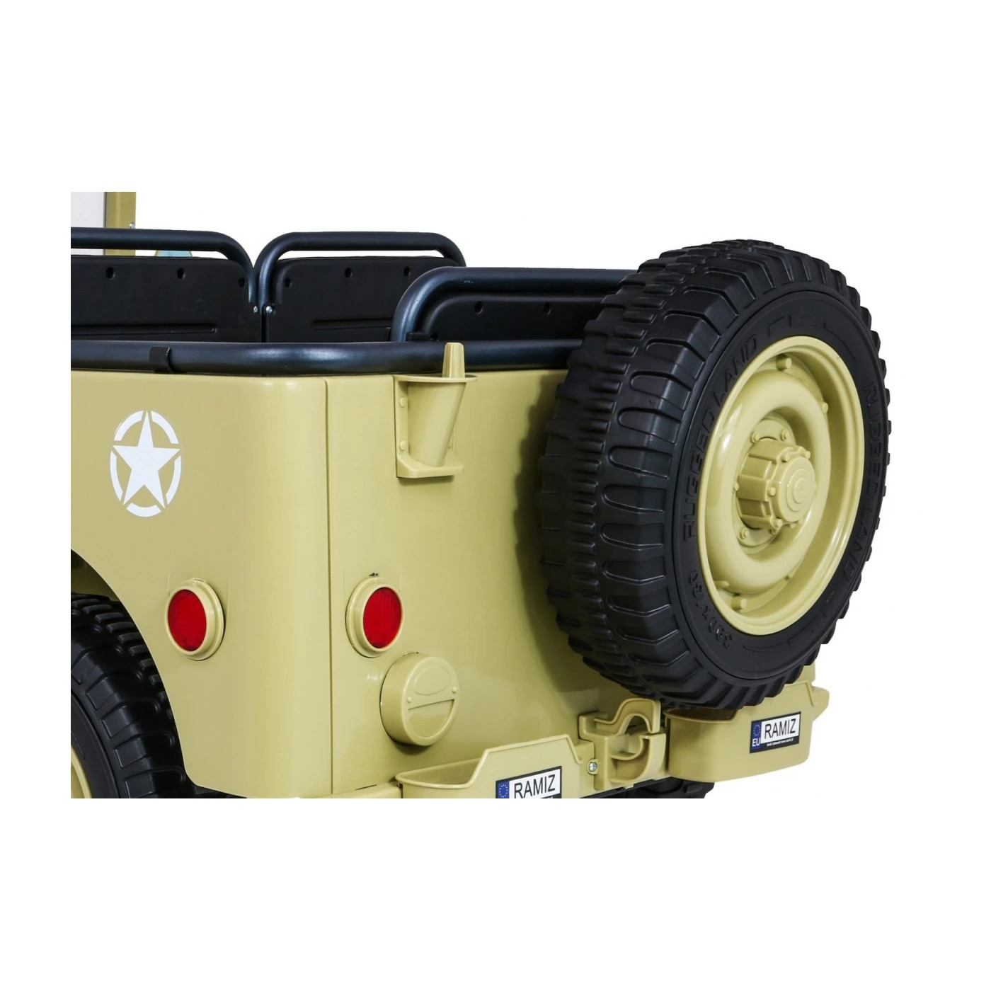 Электроавтомобиль военный Ramiz Retro Strong MP3 LED 24 В