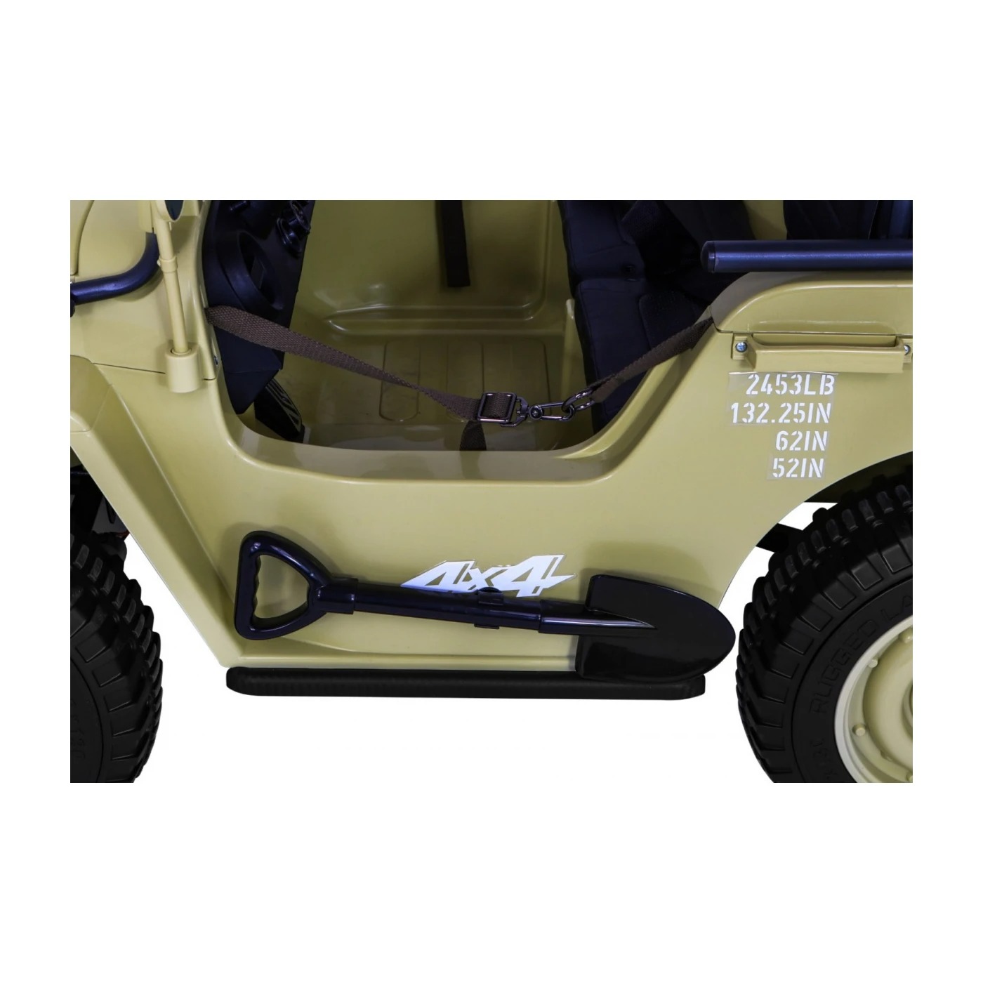 Электроавтомобиль военный Ramiz Retro Strong MP3 LED 24 В