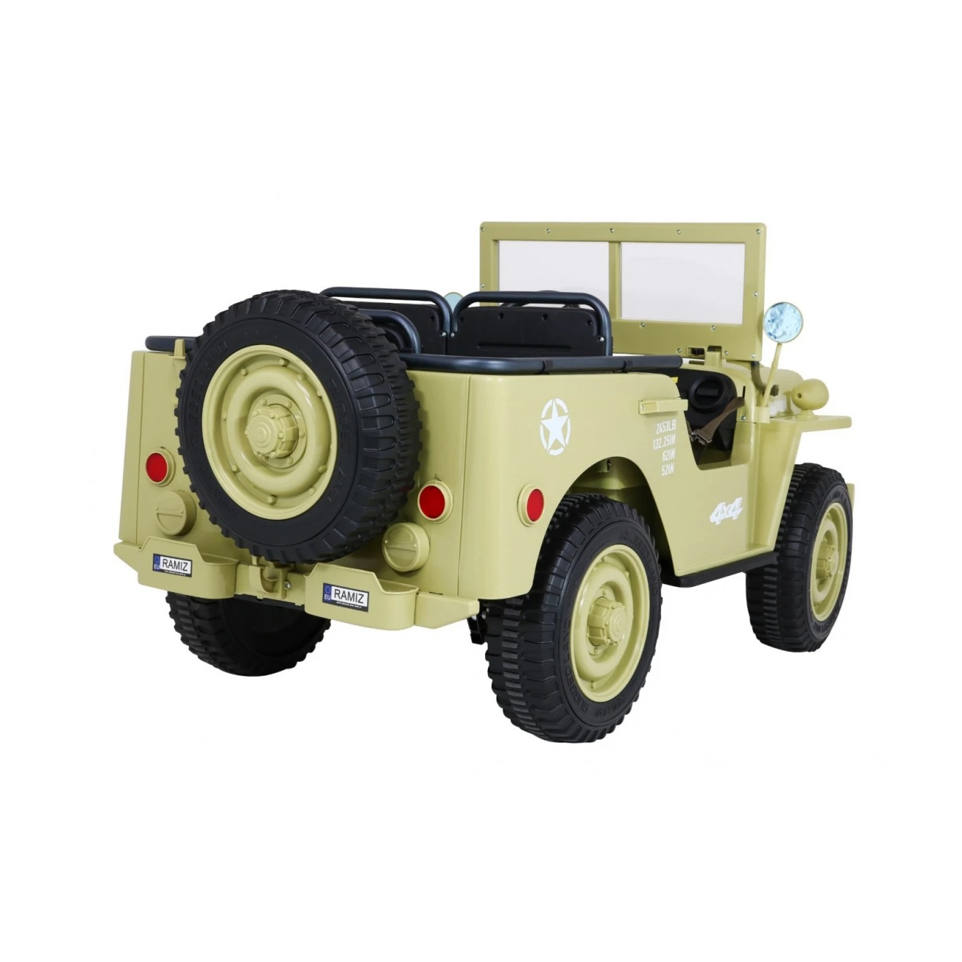 Электроавтомобиль военный Ramiz Retro MP3 LED 12 В