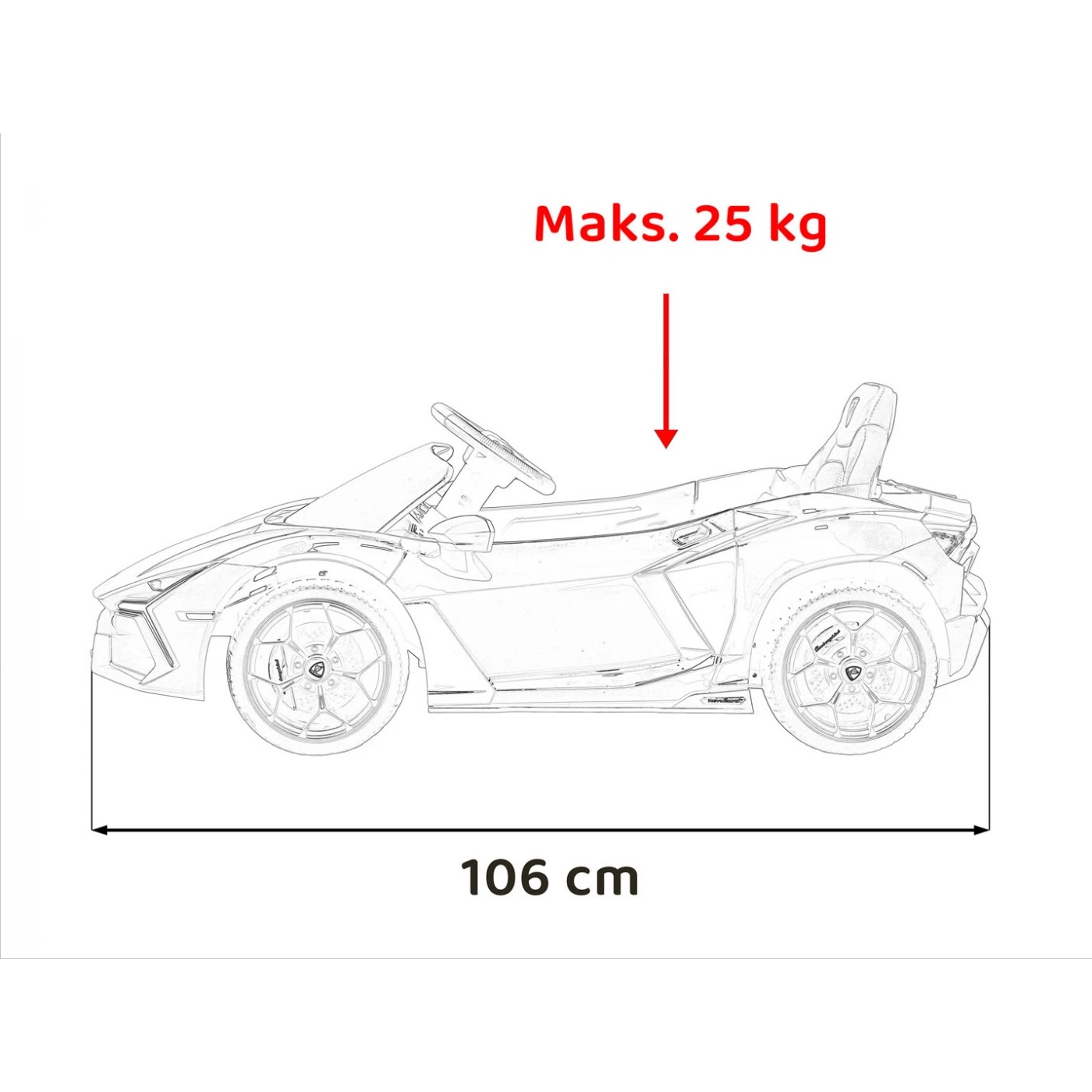 Электромобиль Ramiz Lamborghini Revuelto 12 В