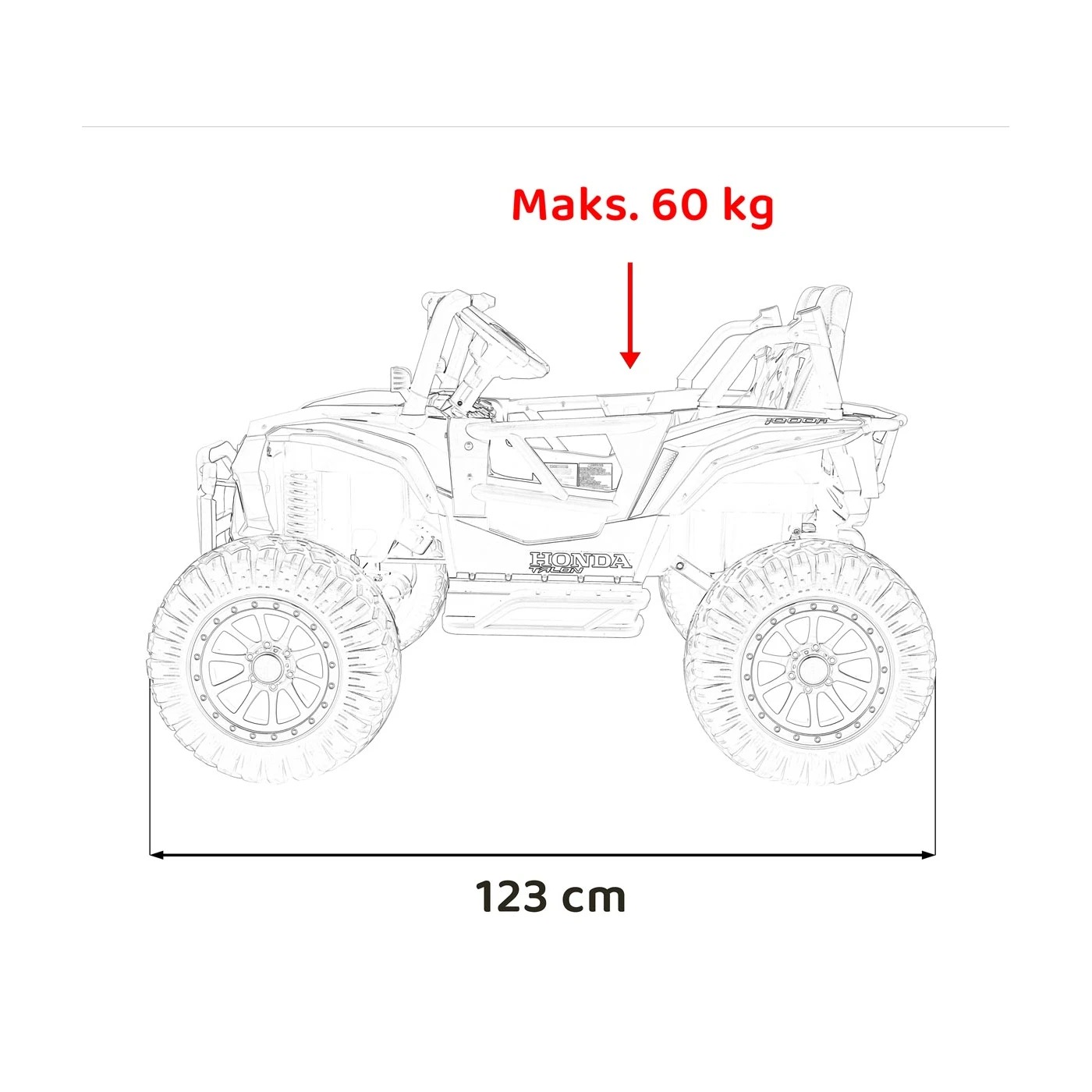 Электромобиль-внедорожник Ramiz HONDA Talon 4x4 24 В