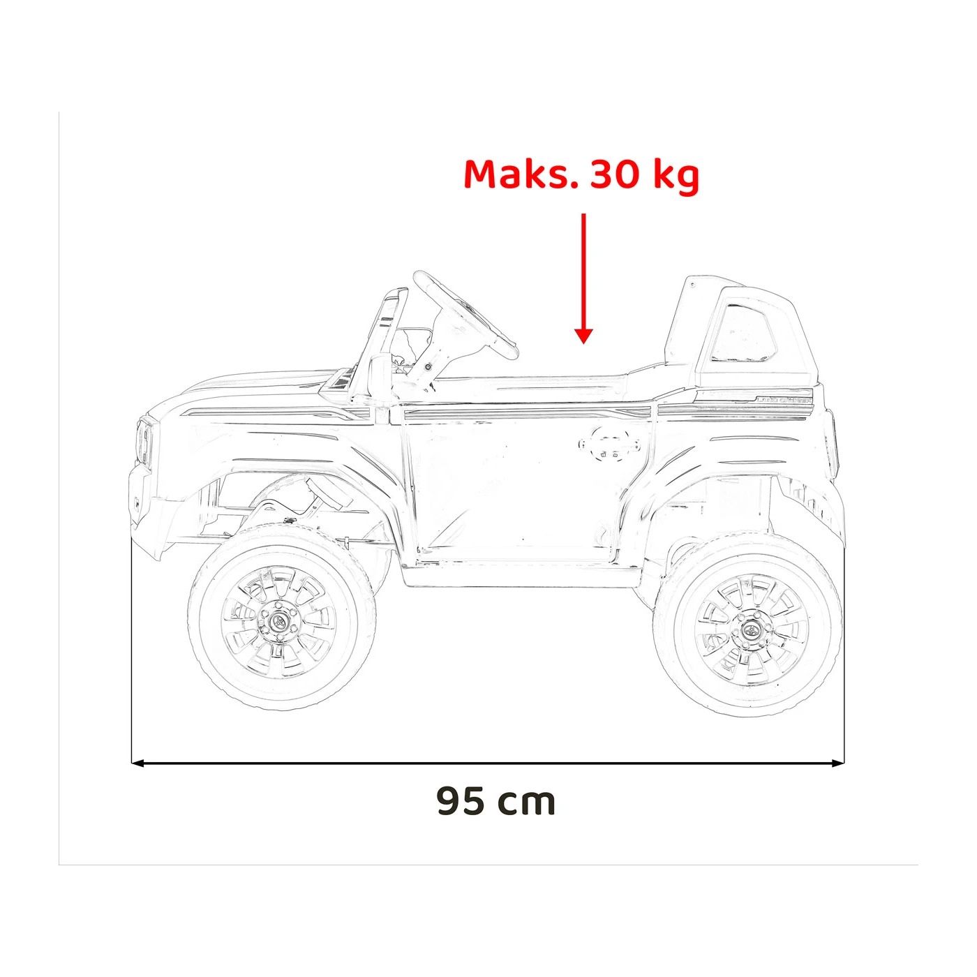Электромобиль Ramiz Toyota Land Cruiser Prado 12 В