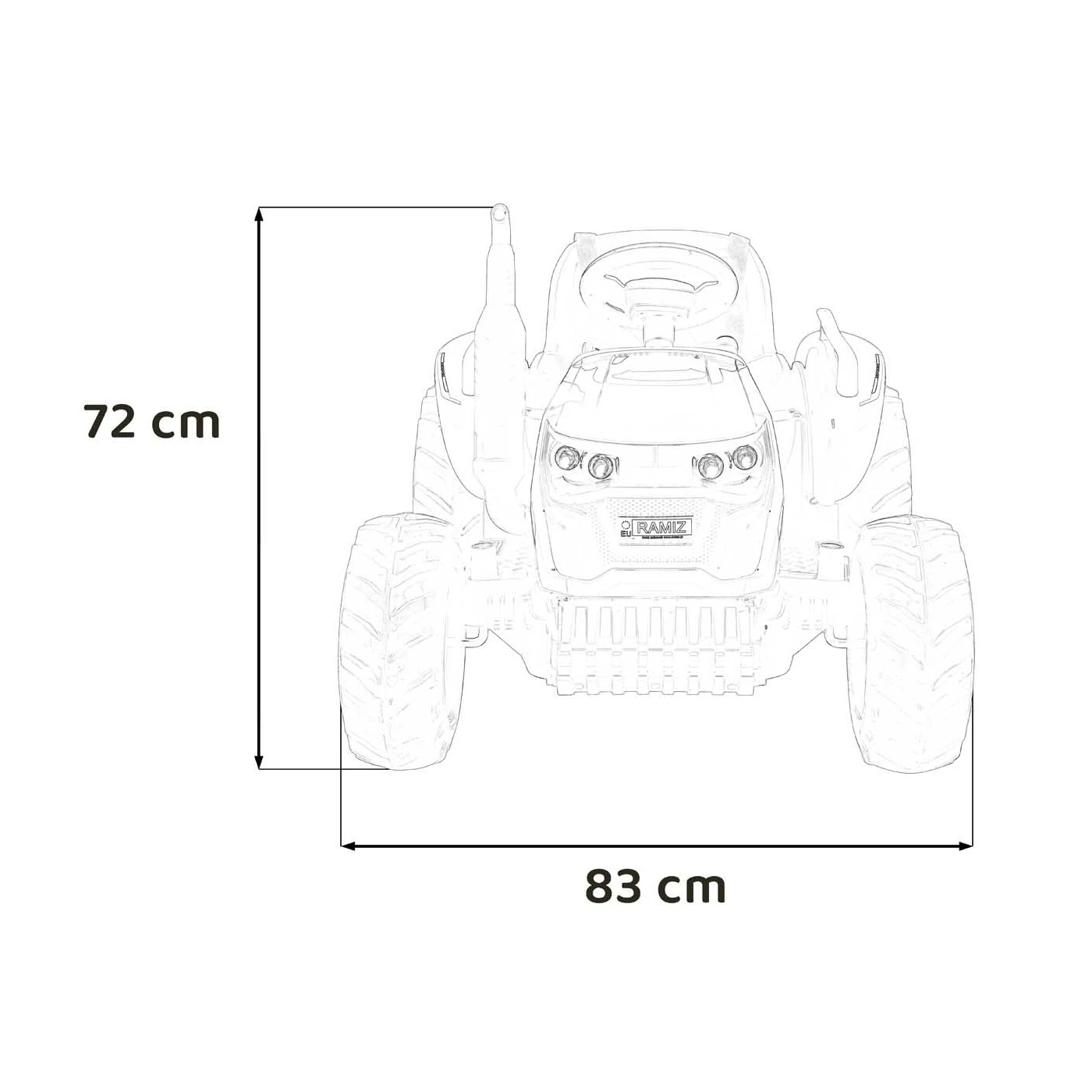 Детский электромобиль-трактор Ramiz GROW 1804 Dark Green 24 В