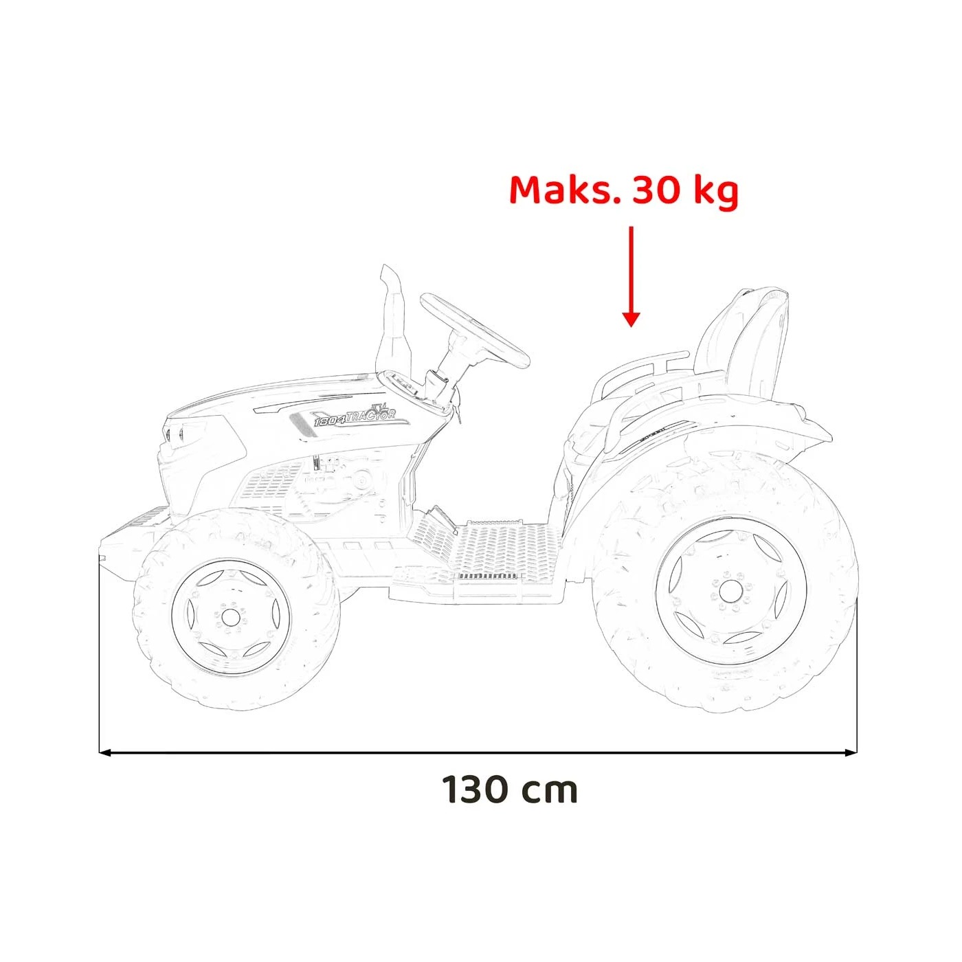 Детский электромобиль-трактор Ramiz GROW 1804 Dark Green 24 В