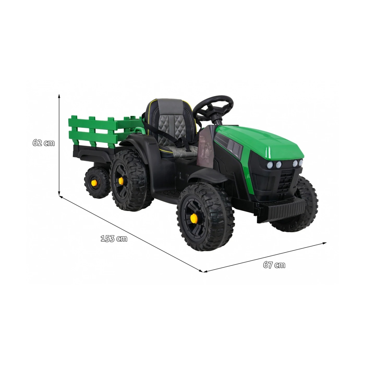 Электромобиль-трактор с прицепом Ramiz Titanium 12 В