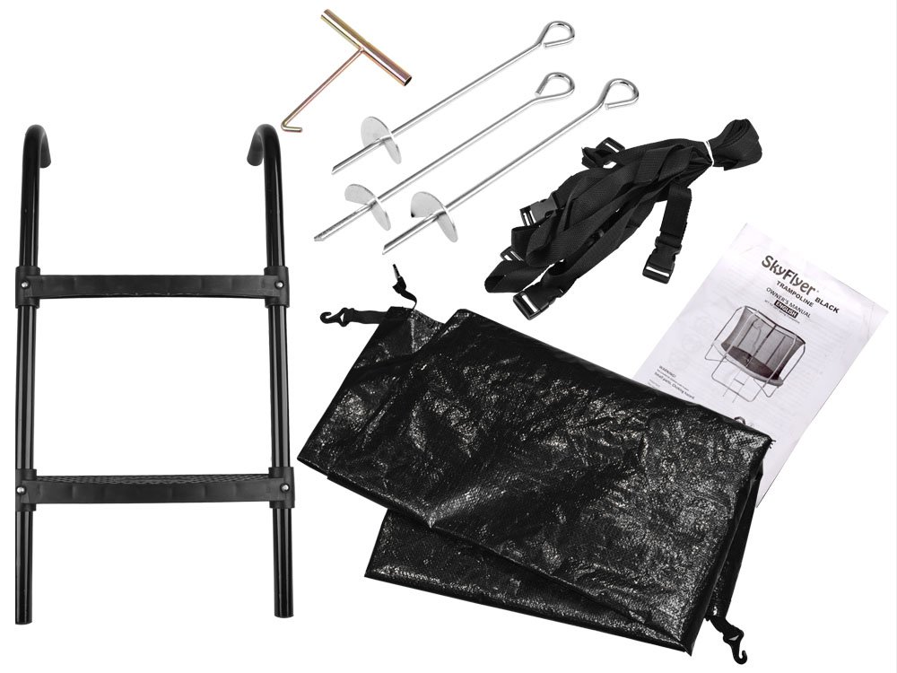 Батут садовый с лестницей SkyFlyer 8 футов 244 см TR0033