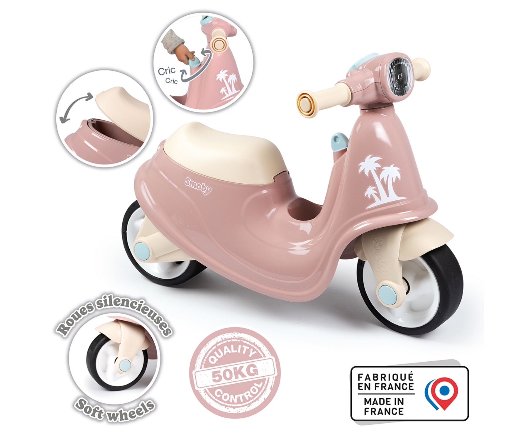 Детский велобег Smoby Retro Scooter,  721008