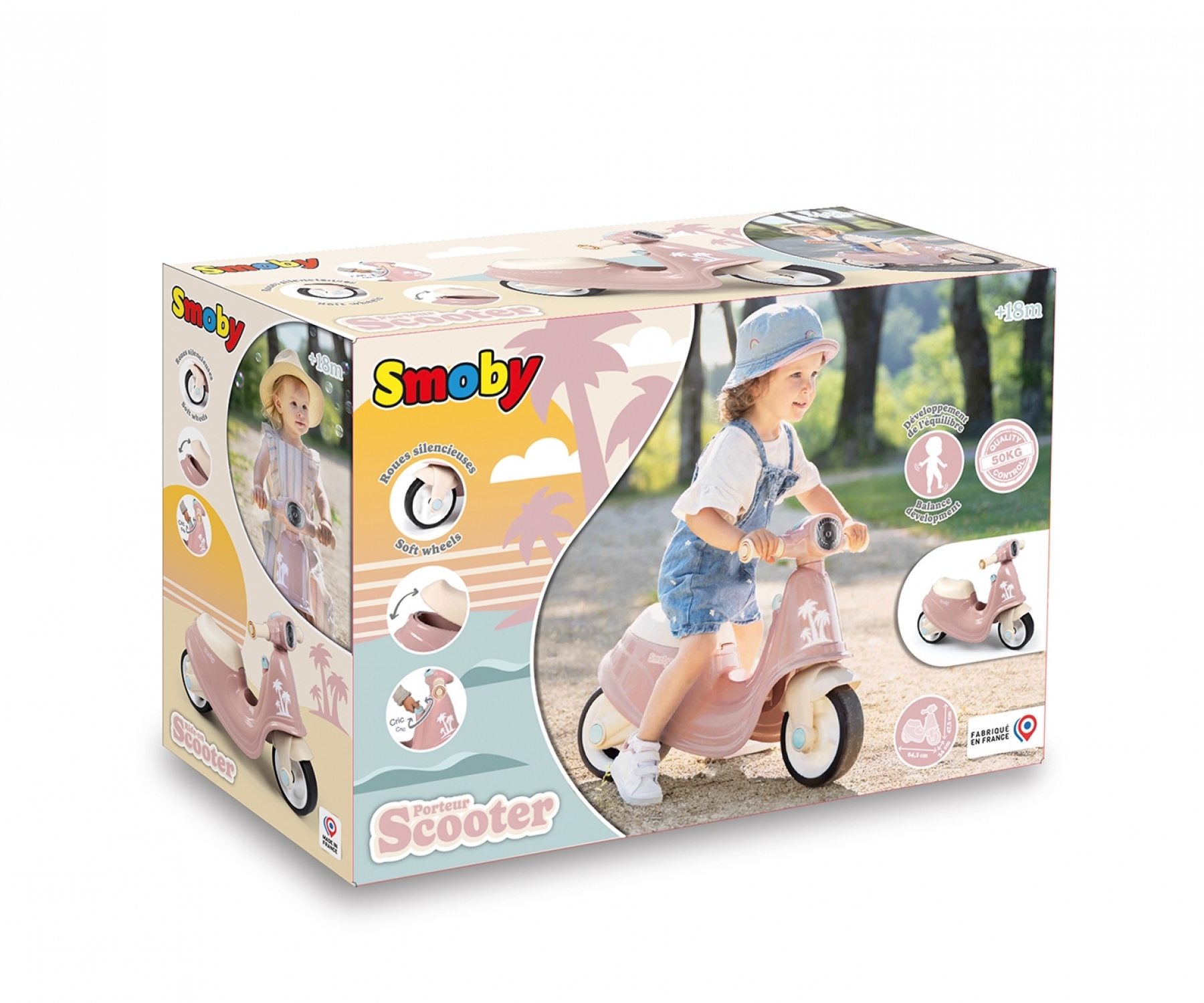 Детский велобег Smoby Retro Scooter,  721008