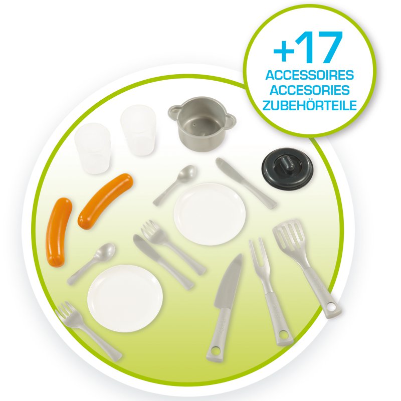 Детский игровой домик Smoby Nature с летней кухней + 17 аксес., 810713