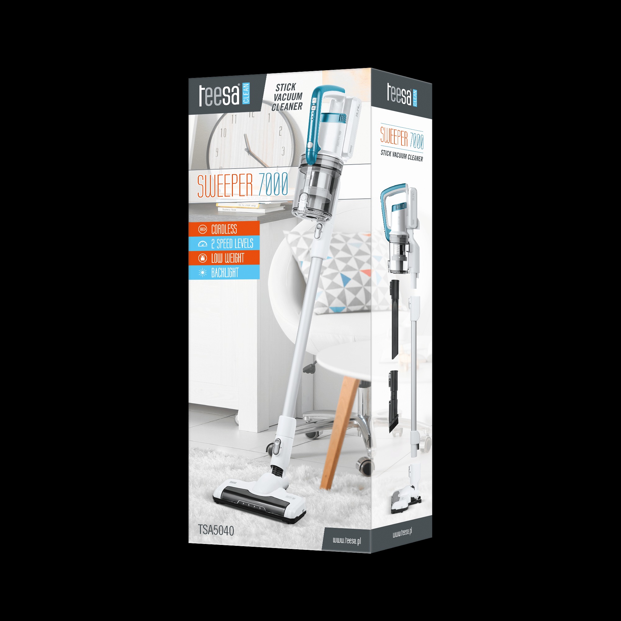 Аккумуляторный пылесос Teesa Sweeper 7000 2 в 1, 4543