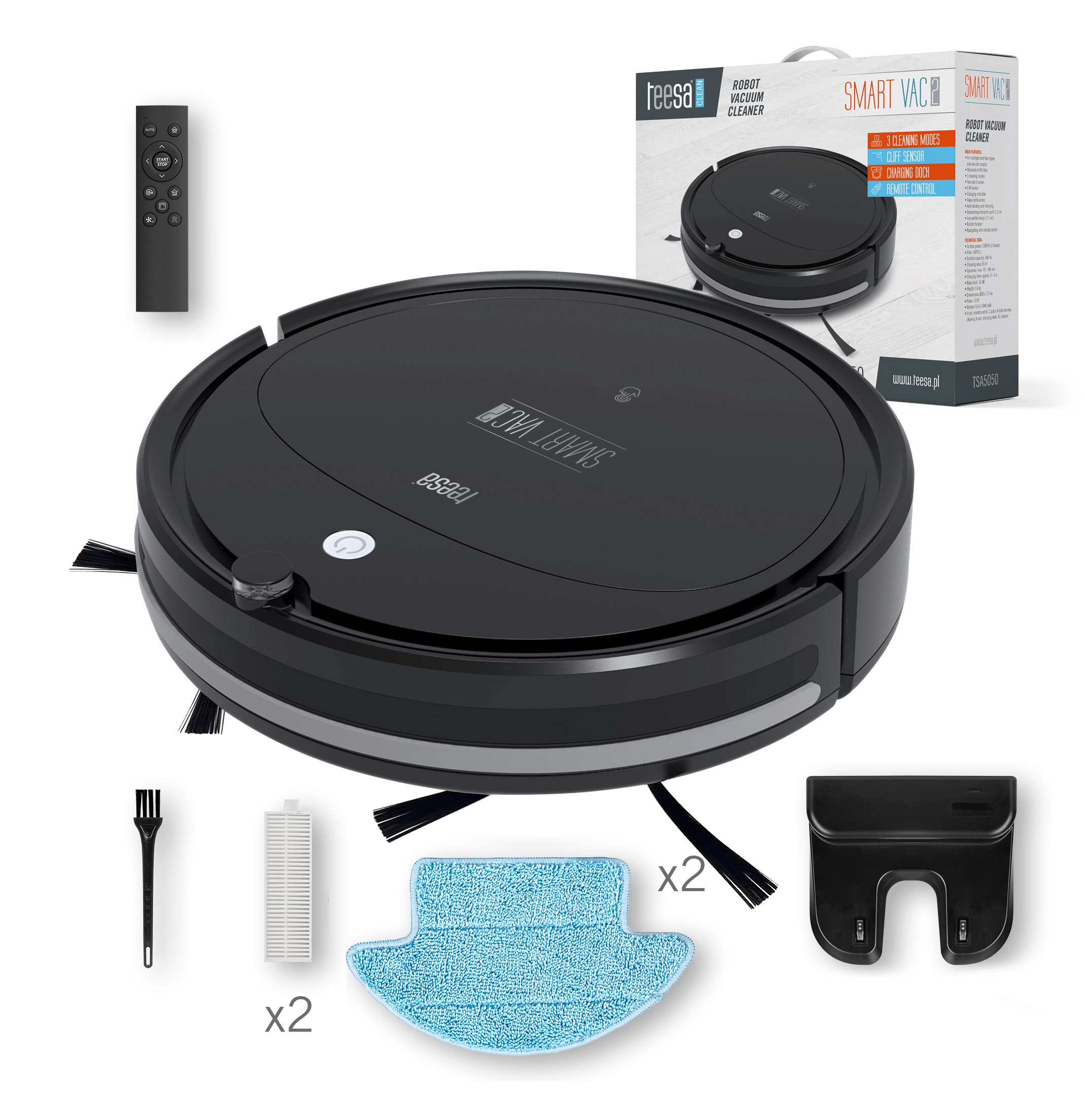 Робот-пылесос 2 в 1 Teesa Smart VAC 2, 4672