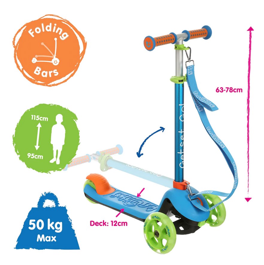 Детский 3-колесный самокат Trunki, TRU-SCS-EU-ZZ-01, TRU-SCS-EU-ZZ-02