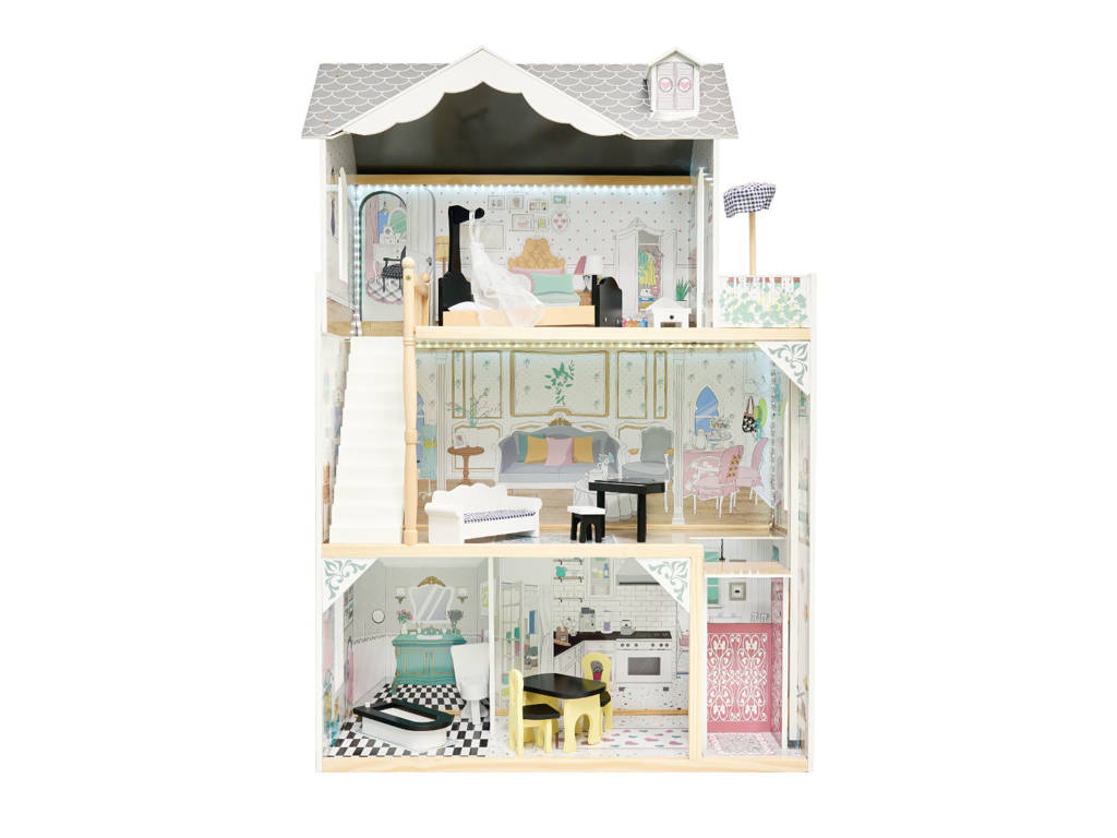 Кукольный домик Wonder Toy Наоми + освещение, WTdIK6487